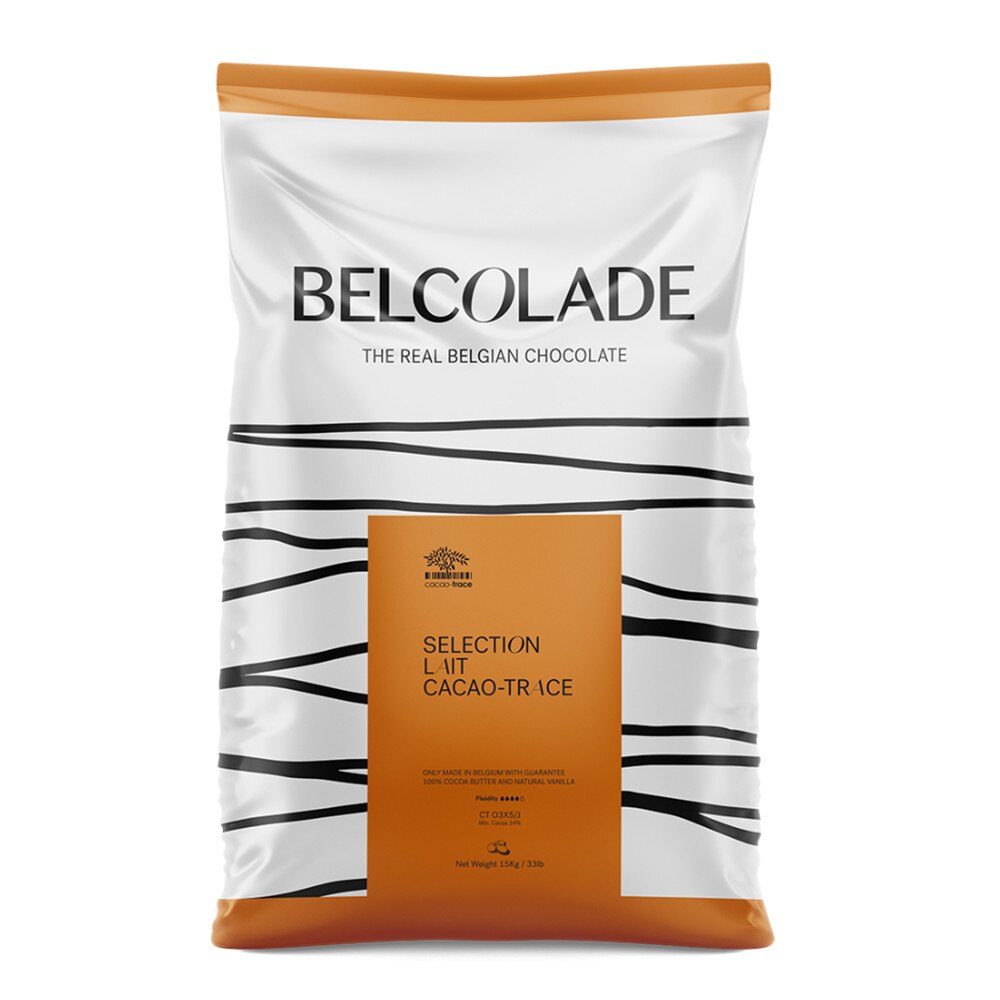Belcolade O3X5J Milk Chocolate 15kg